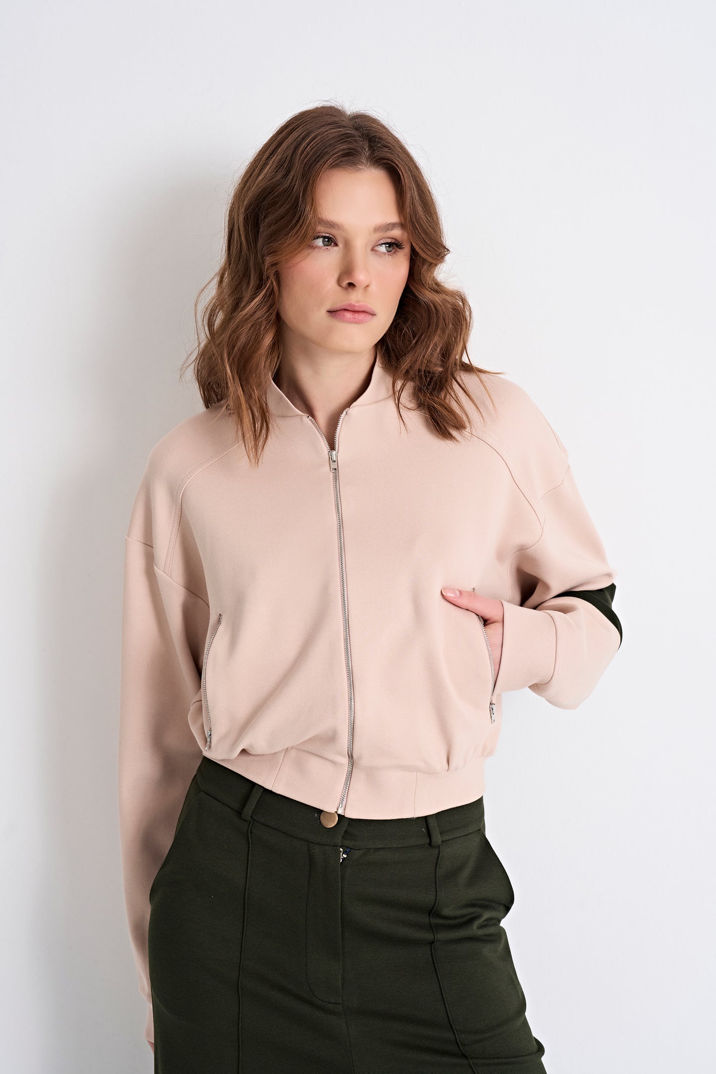 Bomber Jacket and Wide-Leg Pants (Bottom)