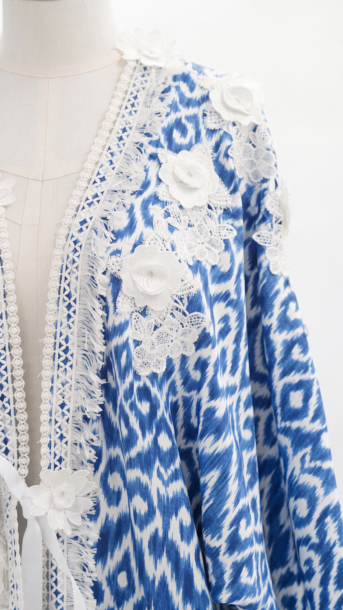 Mer Kimono - Blue Ikat