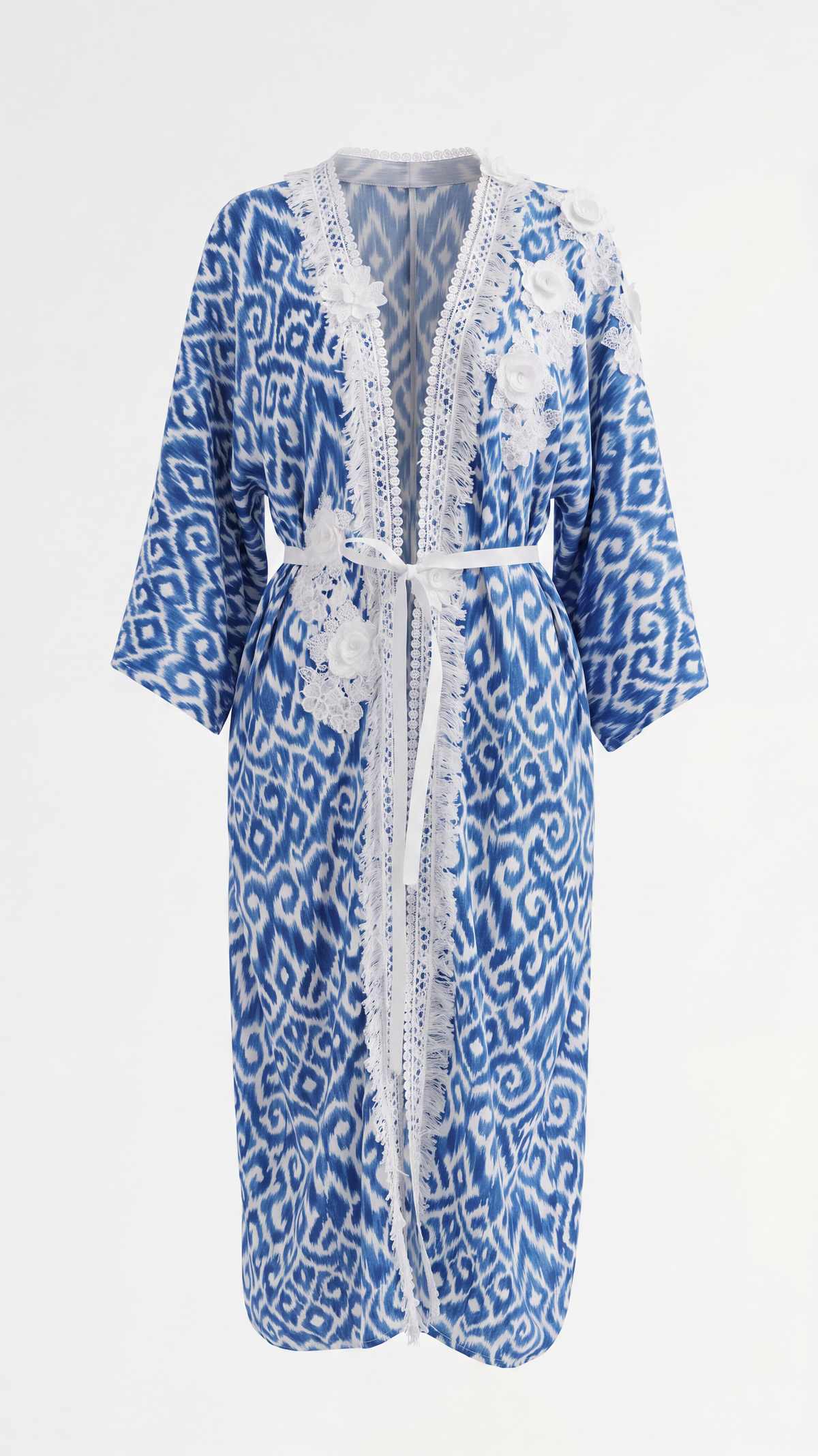 Mer Kimono - Blue Ikat